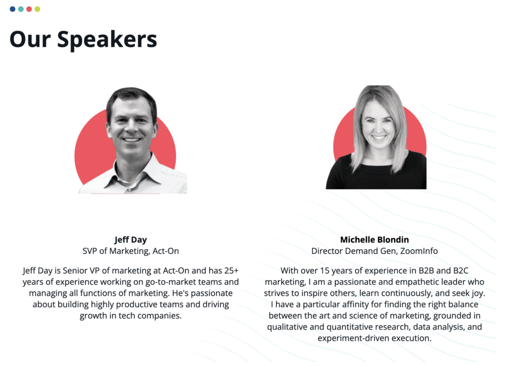 Headshots of Jeff Day and Michelle Blondin, the two webinar speakers.