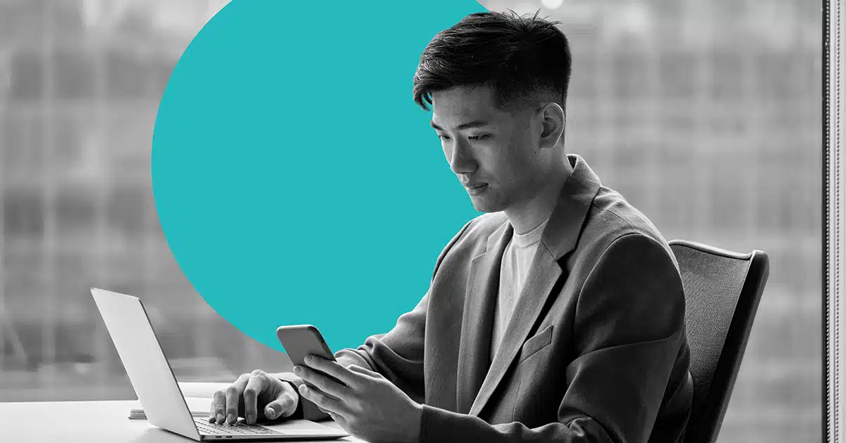 Marketer working on email acquisition techniques.