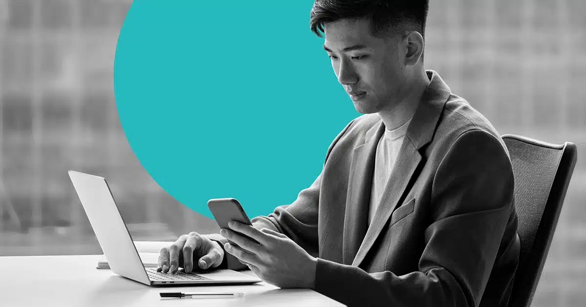 Man dealing with an email feedback loop.
