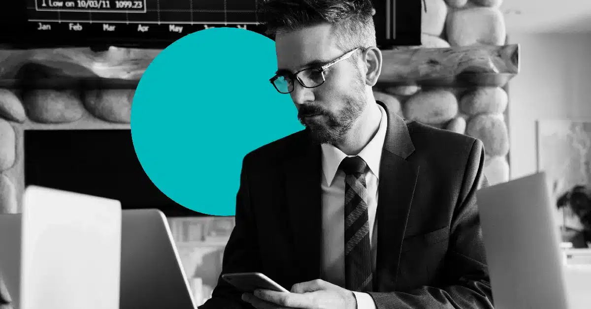 Man checking his Gmail.