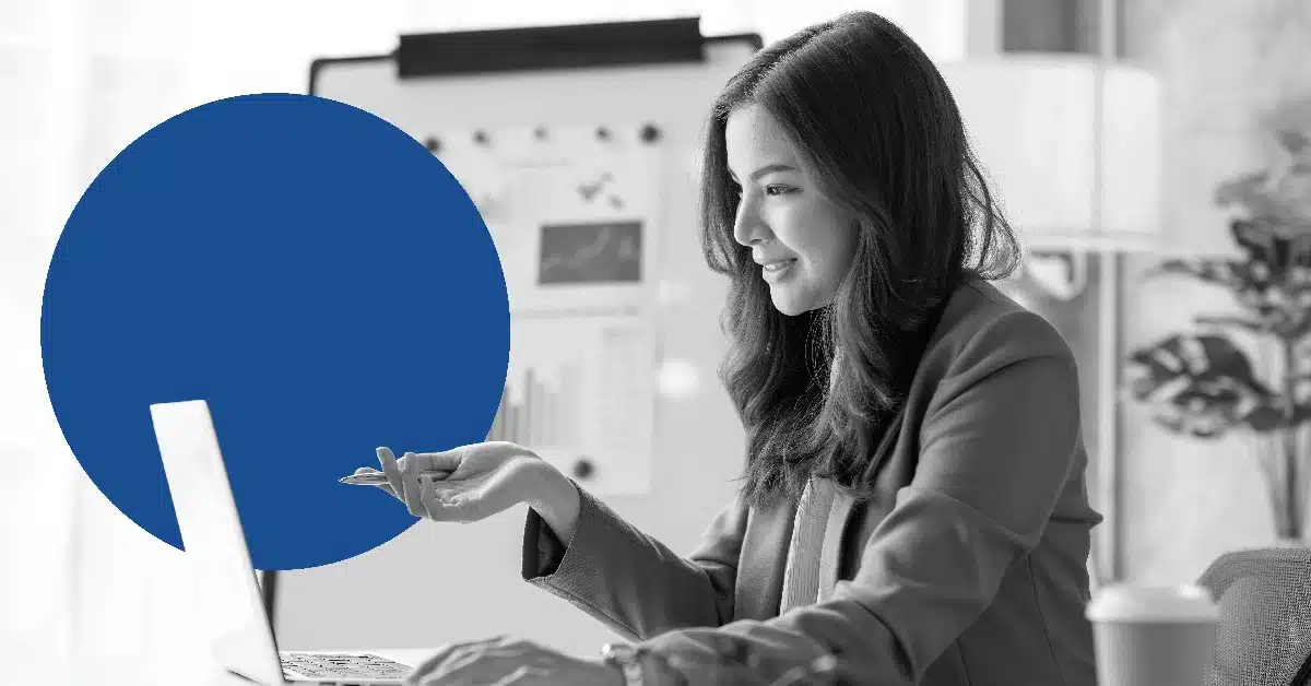 Woman optimizing a sales funnel.