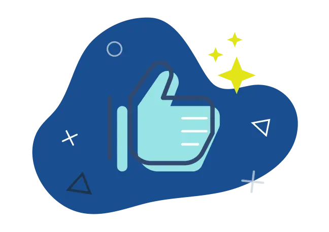 Thumbs up illustration.