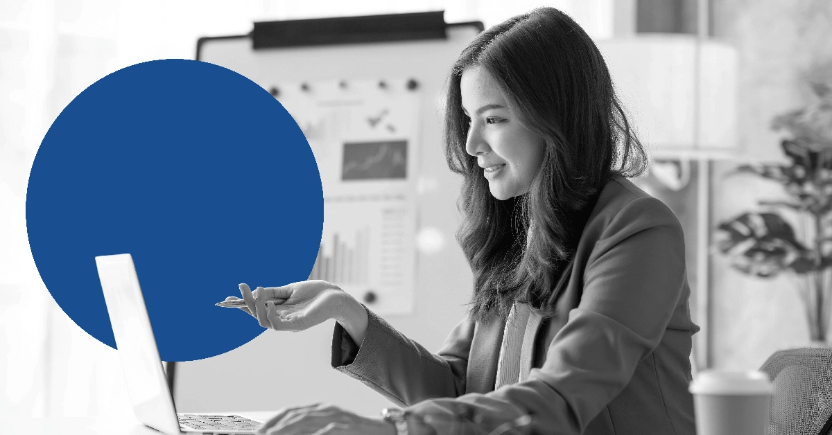 Woman personalizing a website.